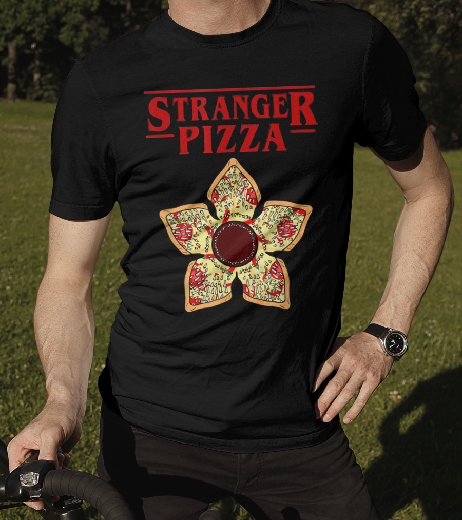 Stranger Pizza Funny Parody Upside Down Monster Slice T-Shirt