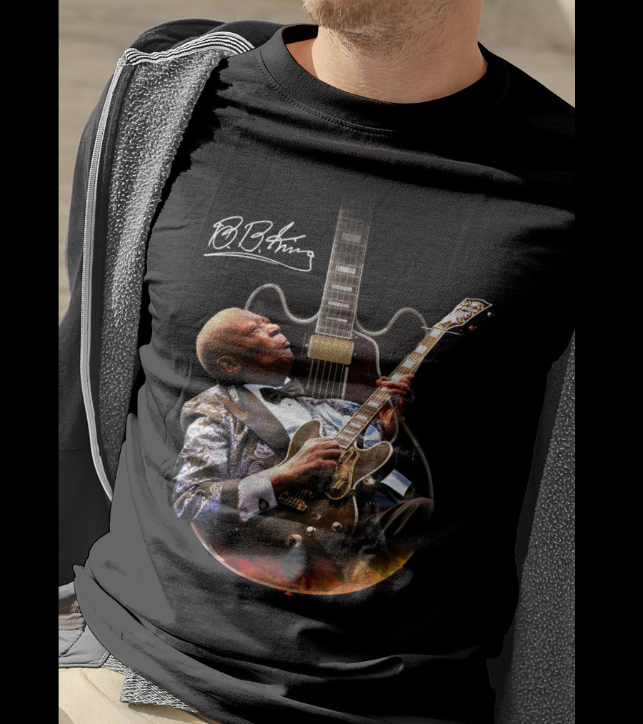 B.B. King Signature Blues Legend With Iconic Guitar T-Shirt