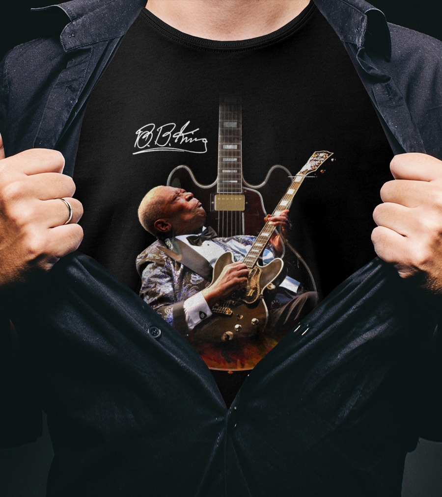 B.B. King Signature Blues Legend With Iconic Guitar T-Shirt