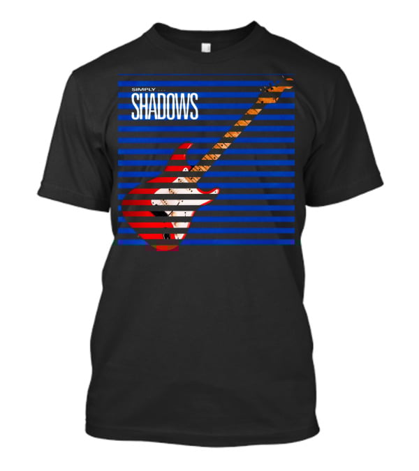 Simply Shadows Electric Guitar With Stripes T-Shirt