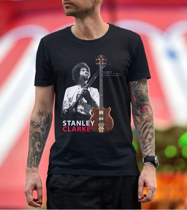 Premium T-Shirt: Stanley Clarke Alembic Signature Bass Album Cover T-Shirt Stanley Clarke Alembic Signature Bass Album Cover T-Shirt