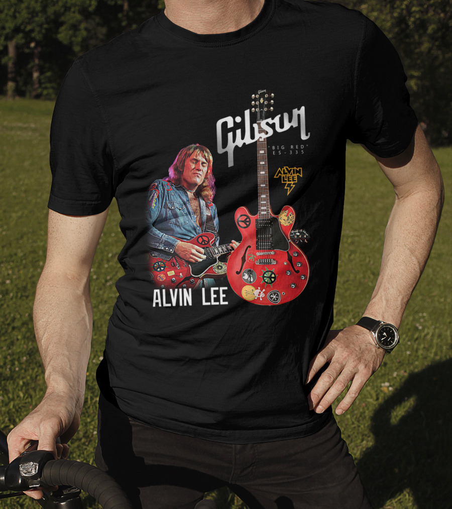 Gibson Big Red ES-335 Alvin Lee Guitar Iconic Rock Legend T-Shirt