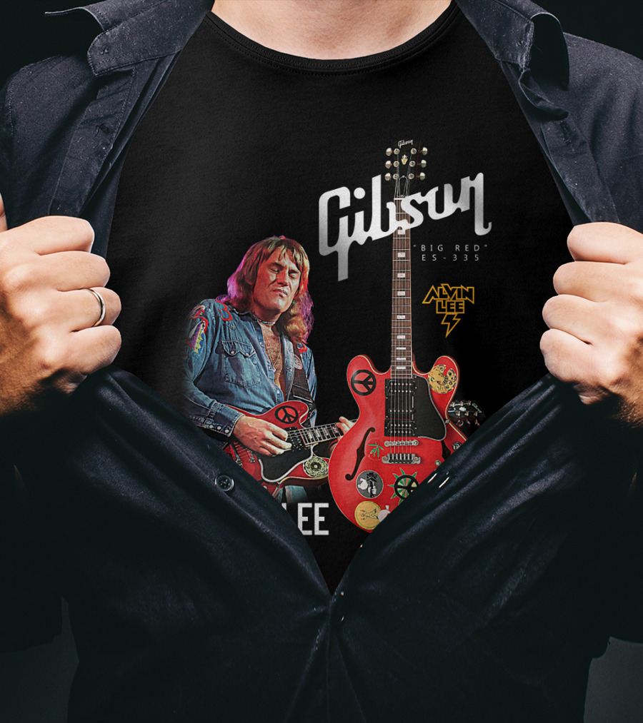Gibson Big Red ES-335 Alvin Lee Guitar Iconic Rock Legend T-Shirt