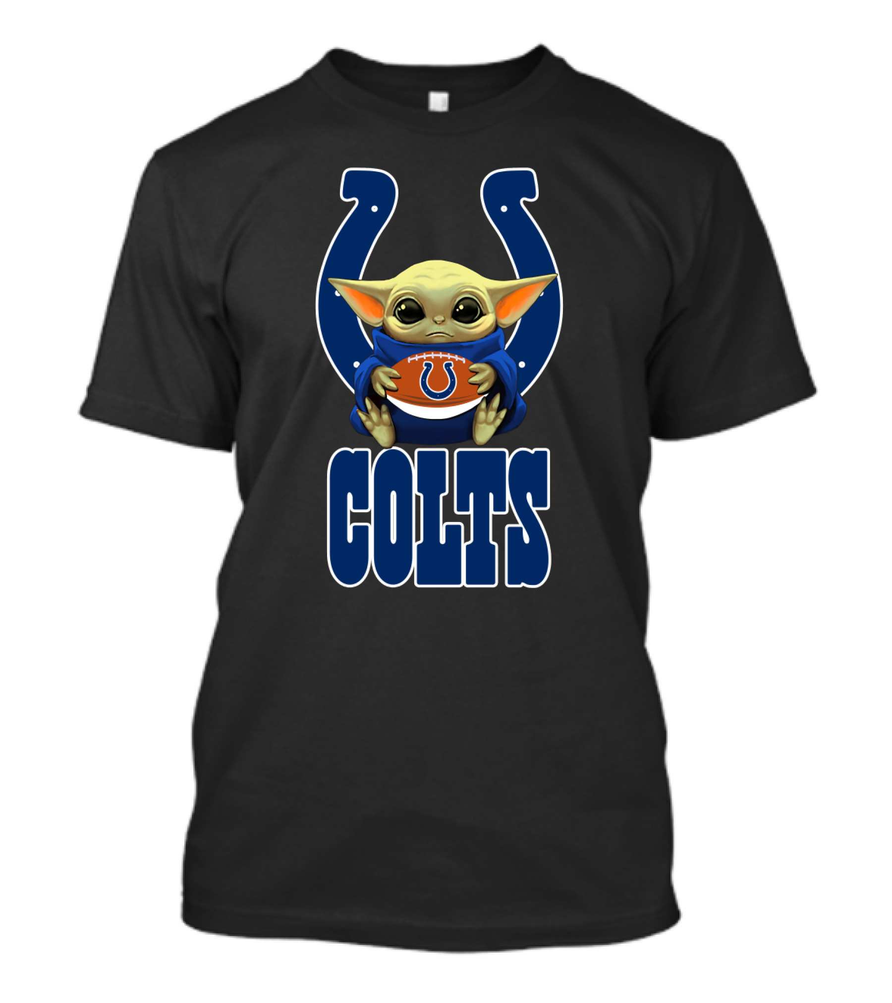 Colts Fan Baby Alien Holding Football T-Shirt