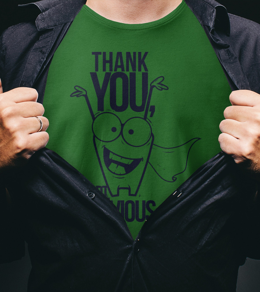 Thank You Cpt Obvious Superhero Cartoon T-Shirt