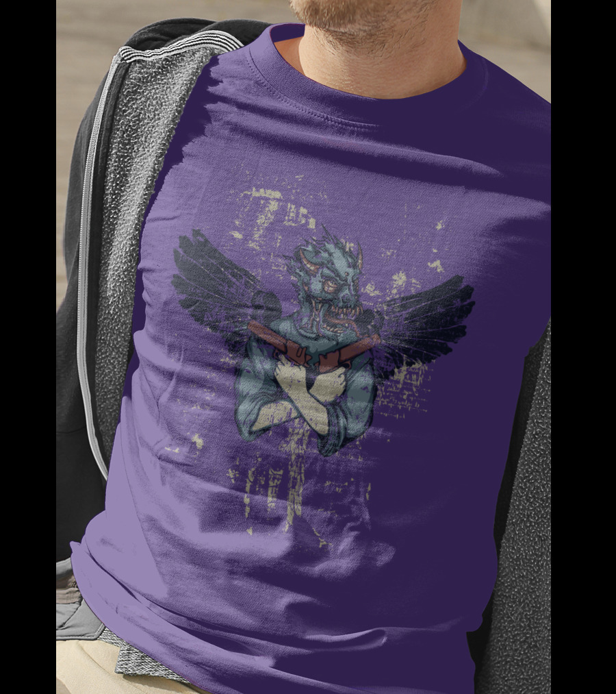THE CHIM Winged Creature With Shielded Arms T-Shirt