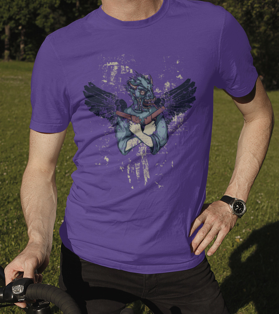 THE CHIM Winged Creature With Shielded Arms T-Shirt