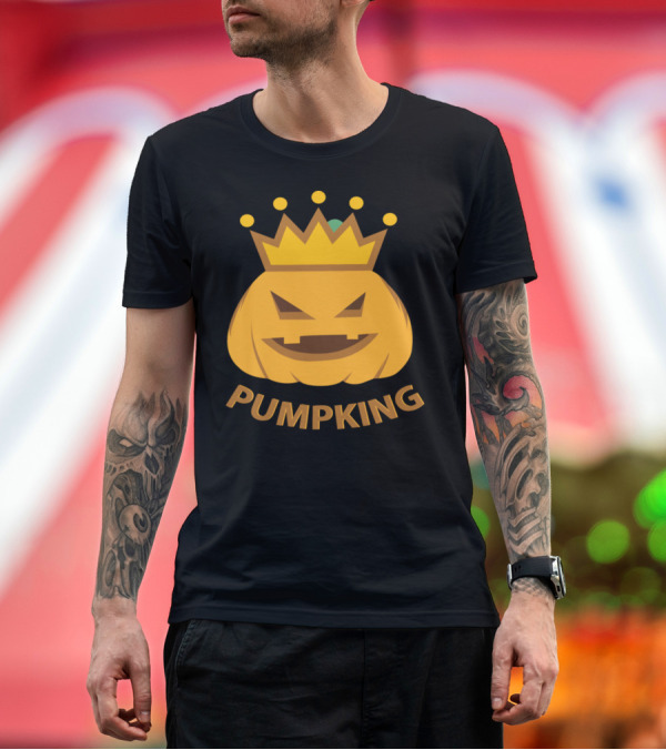 Premium T-Shirt: Pumpking Face with Crown T-Shirt Pumpking Face with Crown T-Shirt