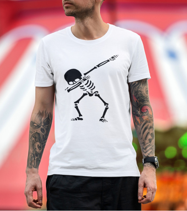 Premium T-Shirt: Dabbing Skeleton Cool Dress T-Shirt Dabbing Skeleton Cool Dress T-Shirt