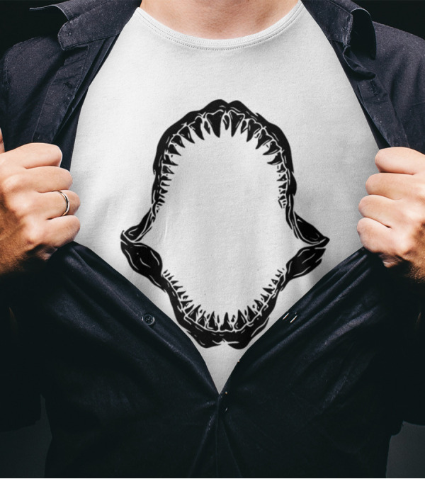 Awesome Shark Skeleton Jaws T-Shirt