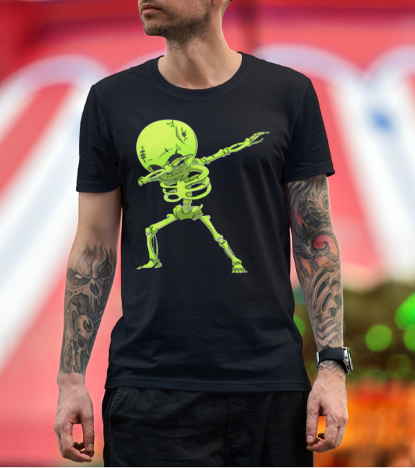 Premium T-Shirt: Come On Neon Dabbing Skeleton T-Shirt Come On Neon Dabbing Skeleton T-Shirt