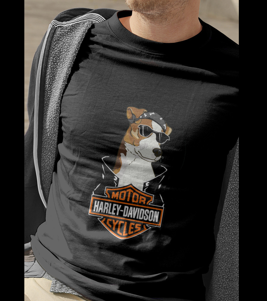 Jack Russell Terriers Harley Davidson Motorcycles T-Shirt