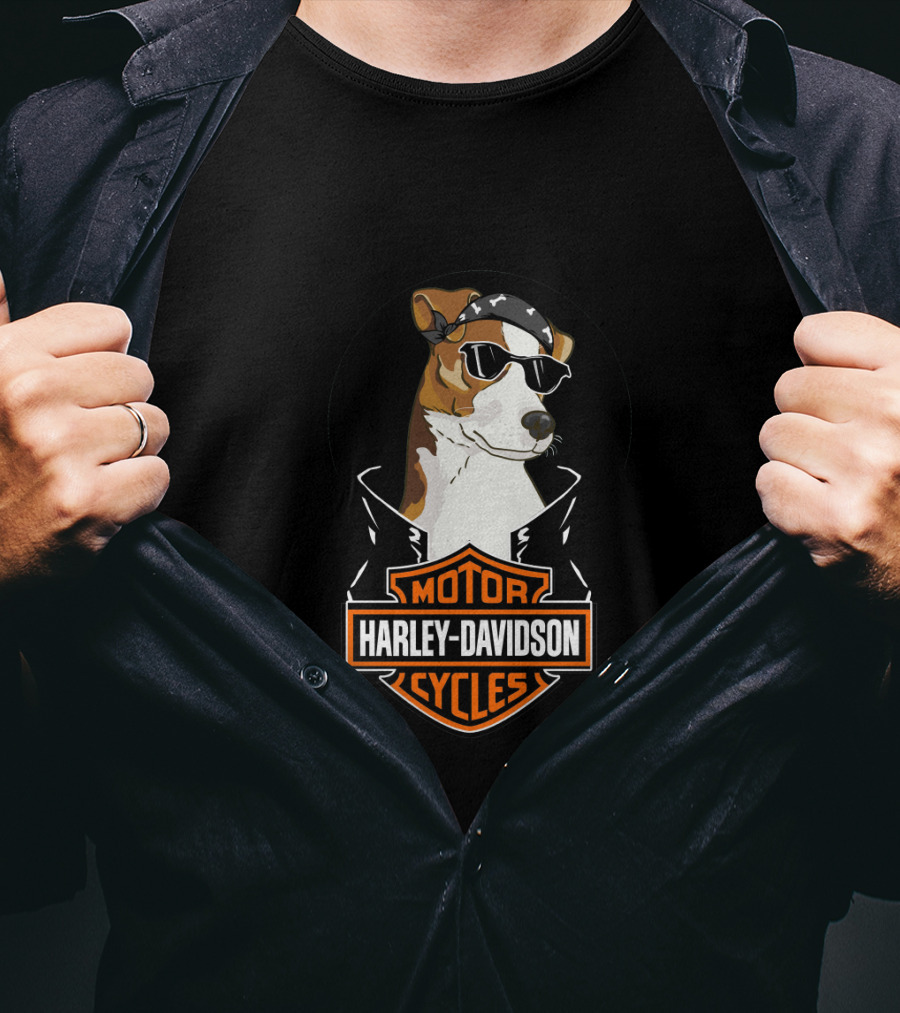 Jack Russell Terriers Harley Davidson Motorcycles T-Shirt