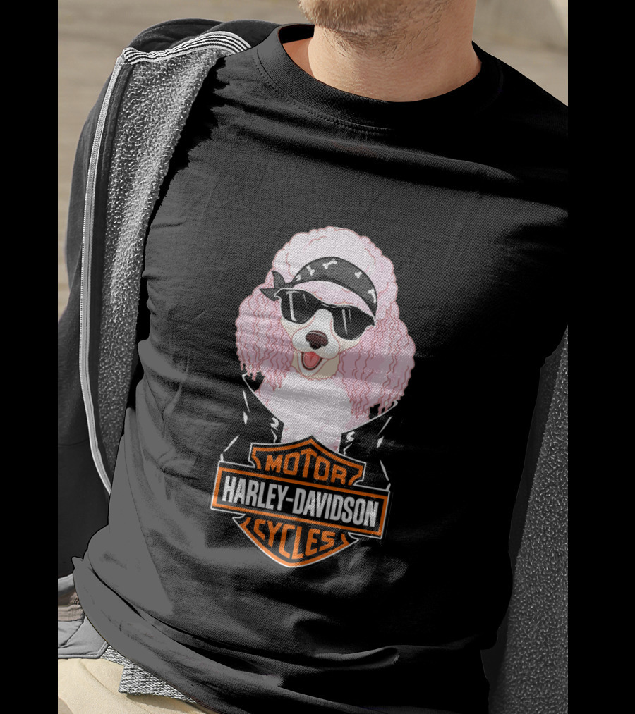 Poodles Harley Davidson Motorcycles T-Shirt