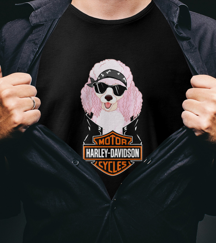 Poodles Harley Davidson Motorcycles T-Shirt