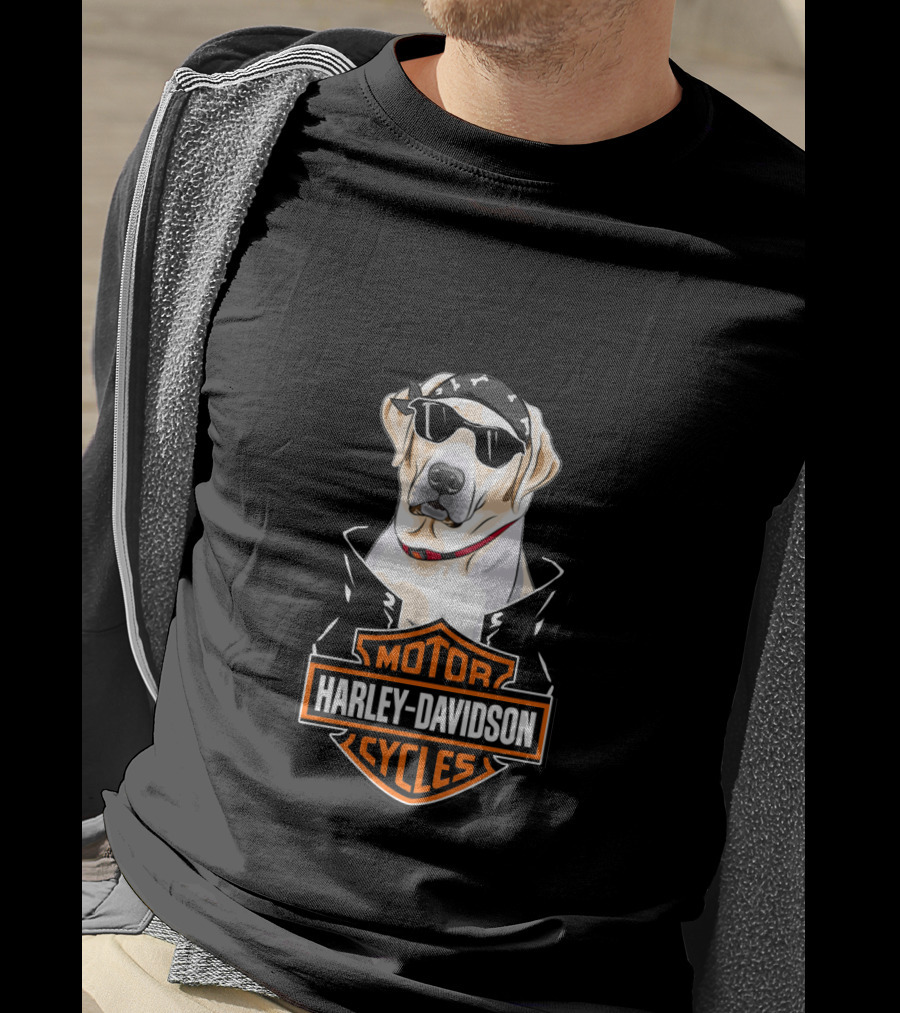 Labrador Retriever Harley Davidson Motorcycles T-Shirt