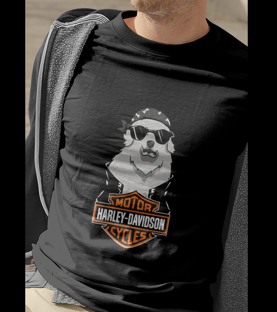 Harley Davidson Great Pyrenees Biker T-Shirt