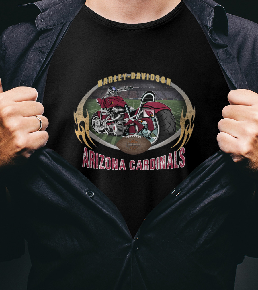 Harley Davidson Arizona Cardinals Motorcycle Stadium Football 16Hd T-Shirt