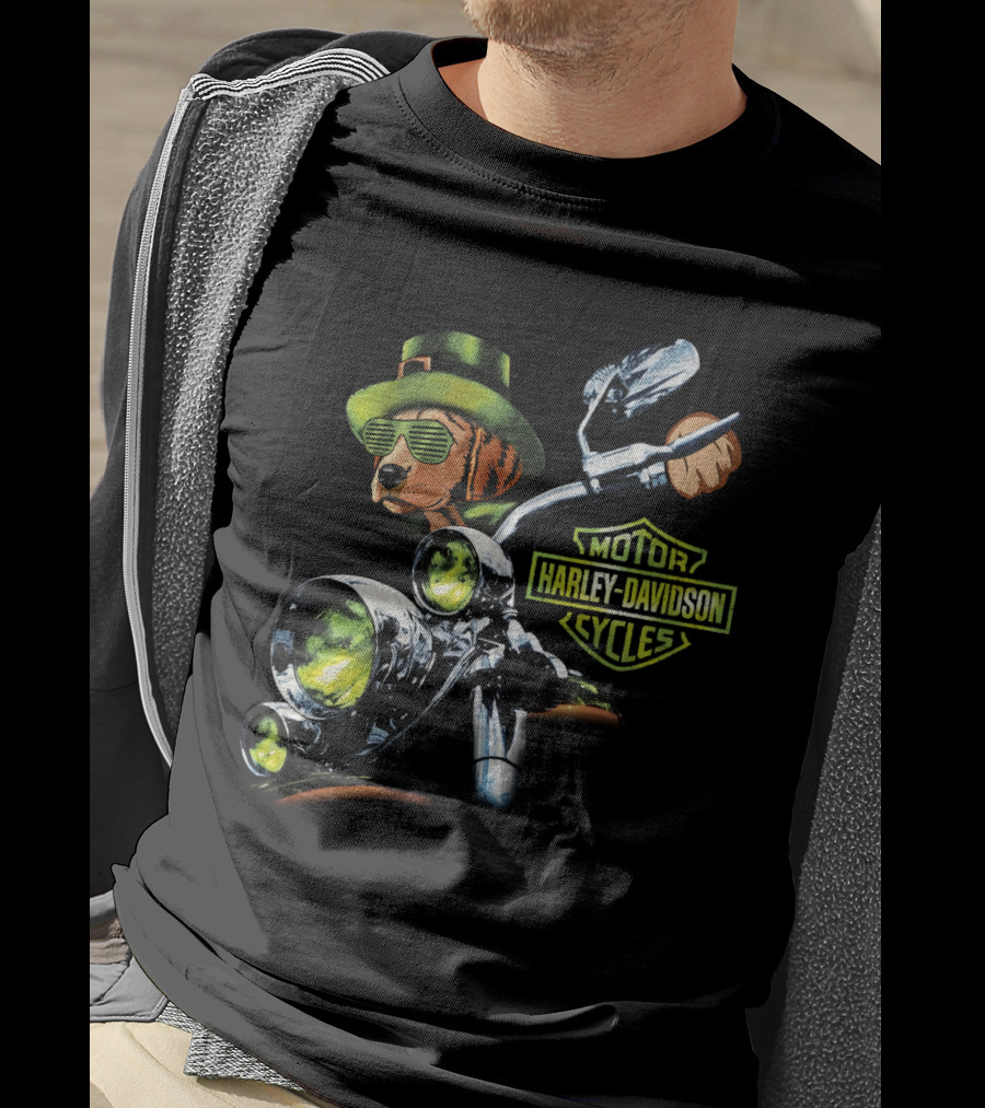 Labrador Retriever Biker Harley Davidson Motor Cycles 18Hd T-Shirt