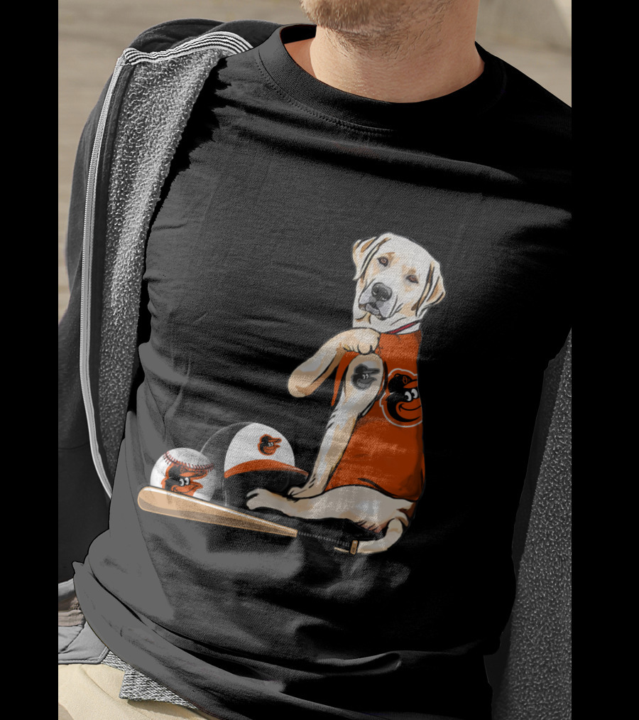 Yellow Labradors Baltimore Orioles Baseball Retriever T-Shirt