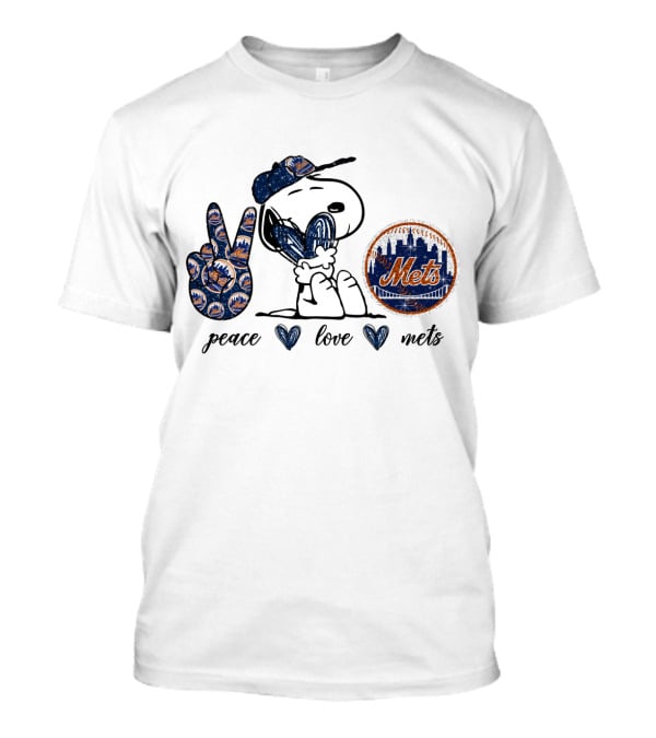 Peace Love Mets Snoopy T-Shirt