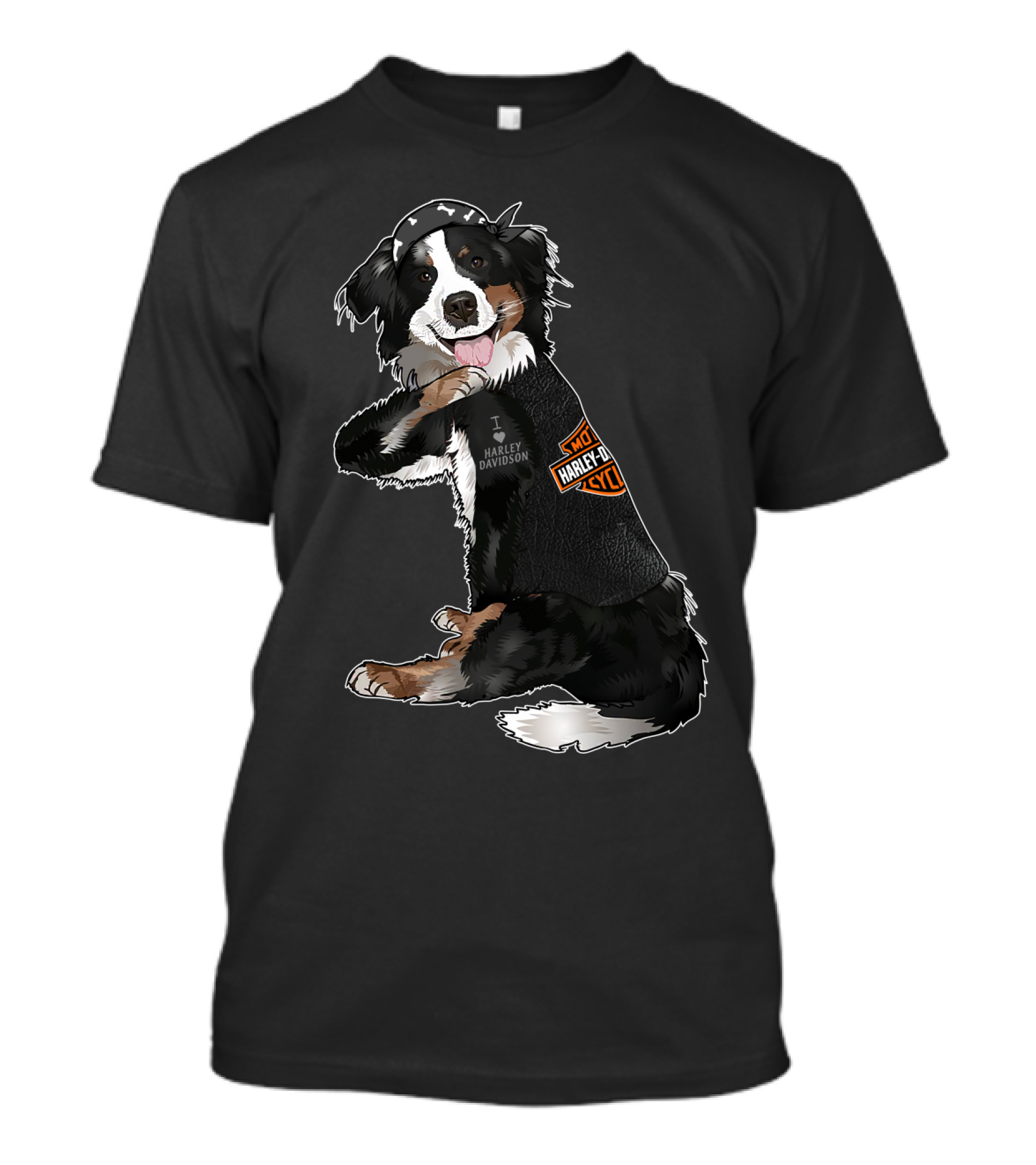Bernese Mountain Dog Harley Davidson Hd T-Shirt