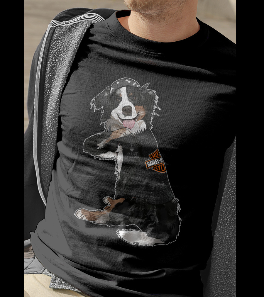 Bernese Mountain Dog Harley Davidson Hd T-Shirt