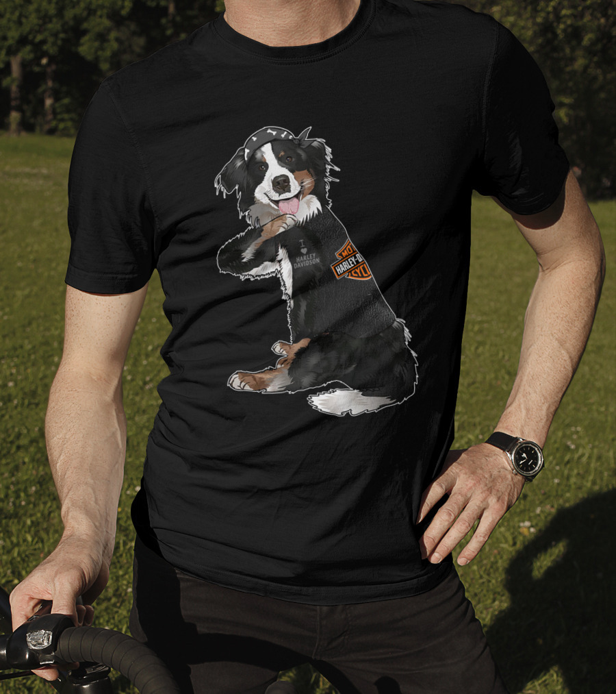 Bernese Mountain Dog Harley Davidson Hd T-Shirt