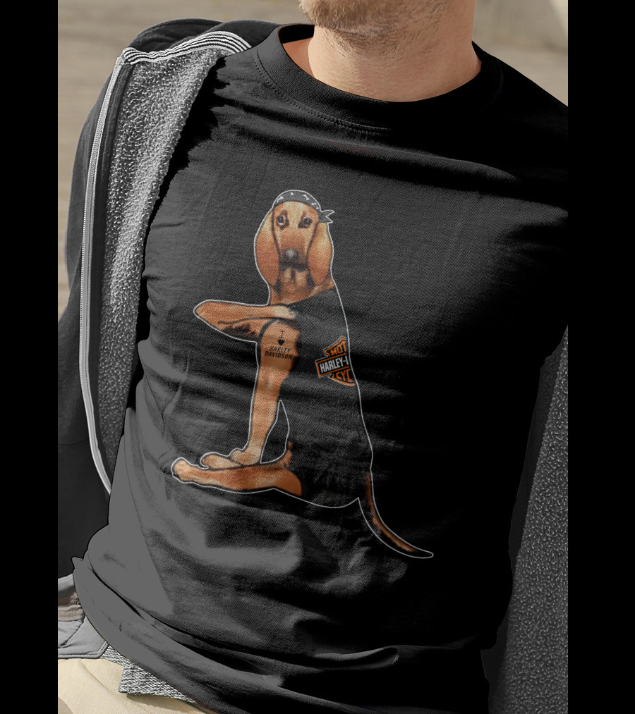 I Harley Davidson Bloodhound Hd T-Shirt