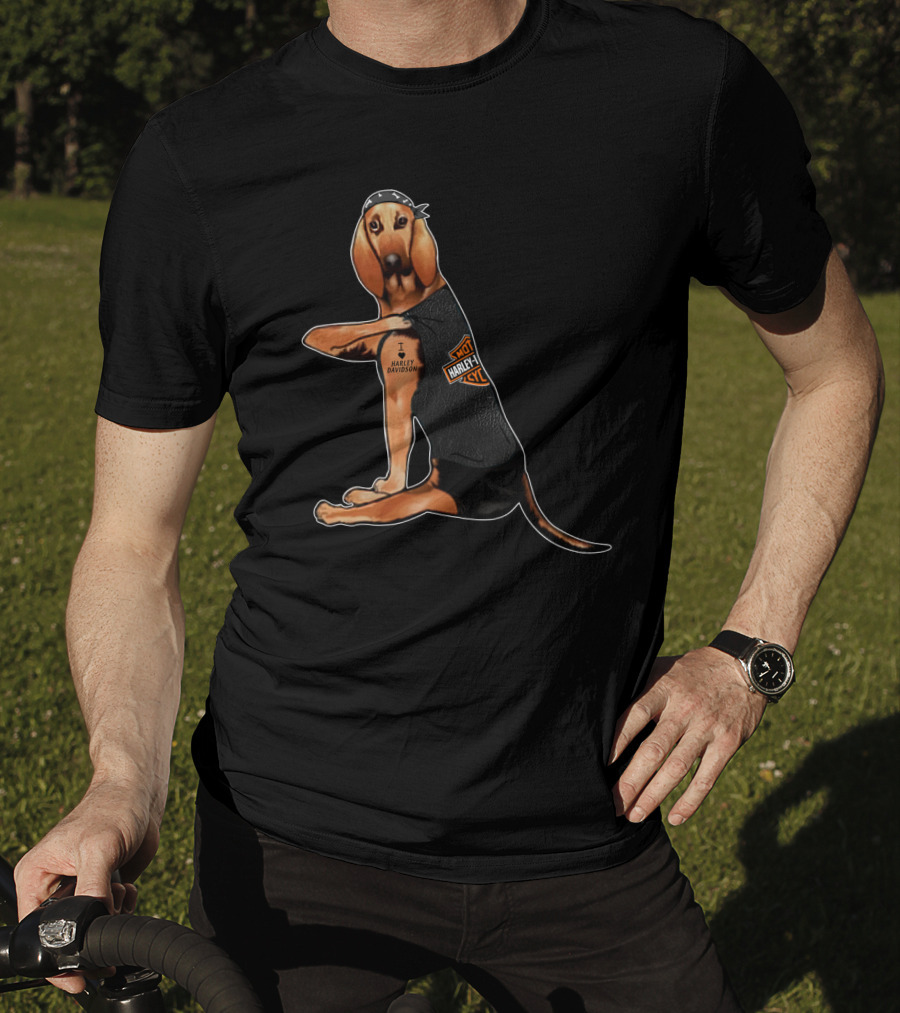 I Harley Davidson Bloodhound Hd T-Shirt
