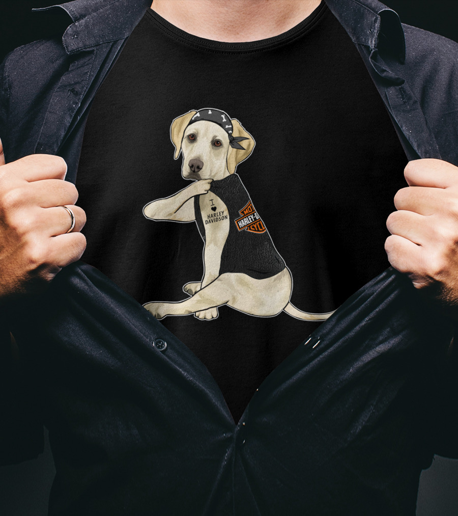 Labrador Retriever Harley Davidson Biker Pup T-Shirt