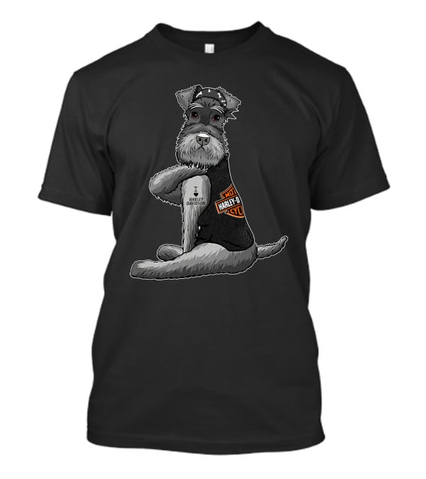 Harley Davidson Miniature Schnauzer I Love Harley Davidson T-Shirt