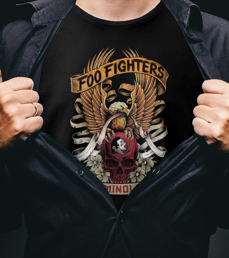 Foo Fighters Seminoles Eagle Skull T-Shirt
