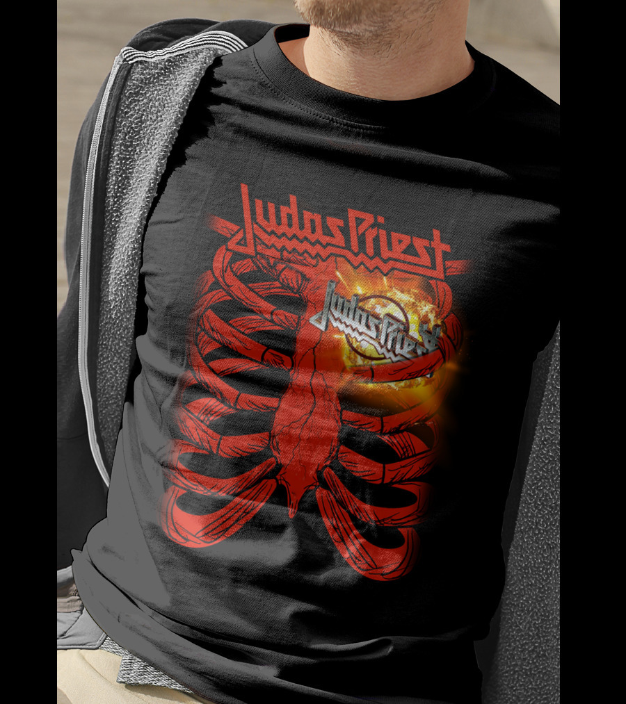 Judas Priest Flaming Ribcage T-Shirt