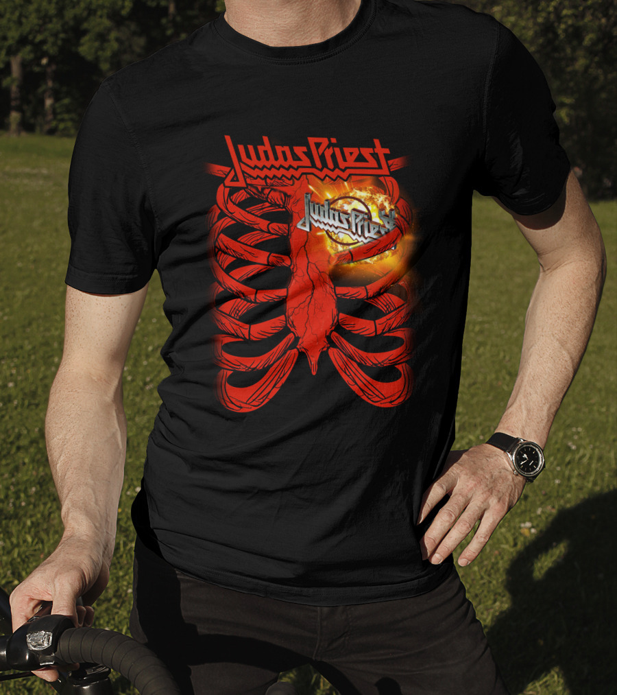 Judas Priest Flaming Ribcage T-Shirt