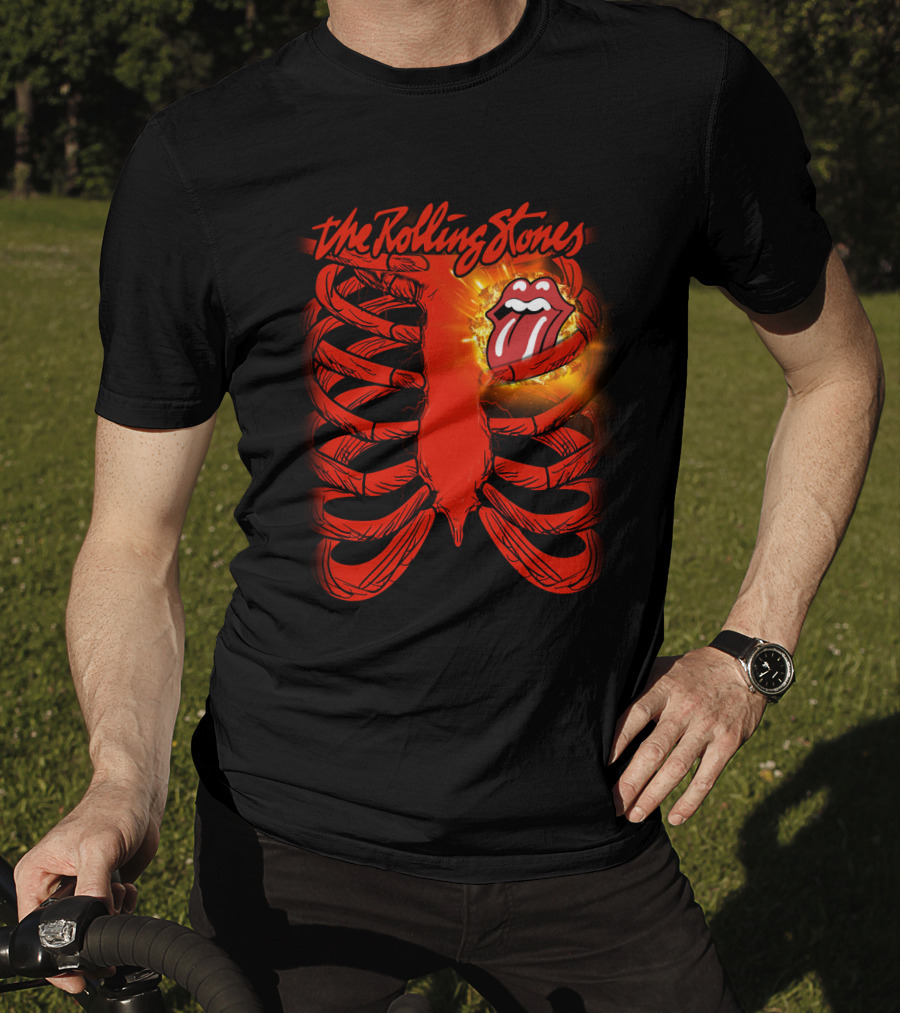 The Rolling Stones Tongue Logo Inside Ribcage T-Shirt