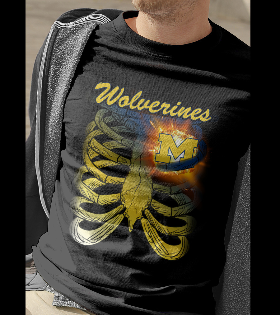 Wolverines M Logo In Ribcage T-Shirt