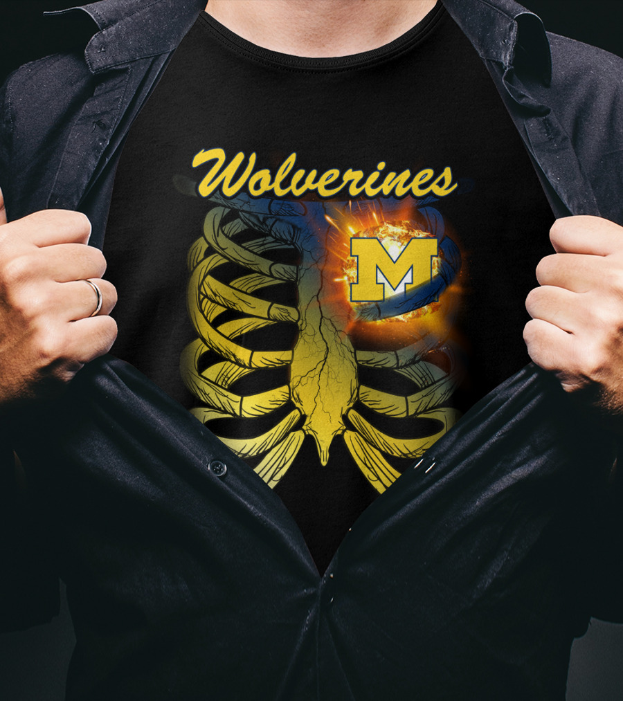Wolverines M Logo In Ribcage T-Shirt