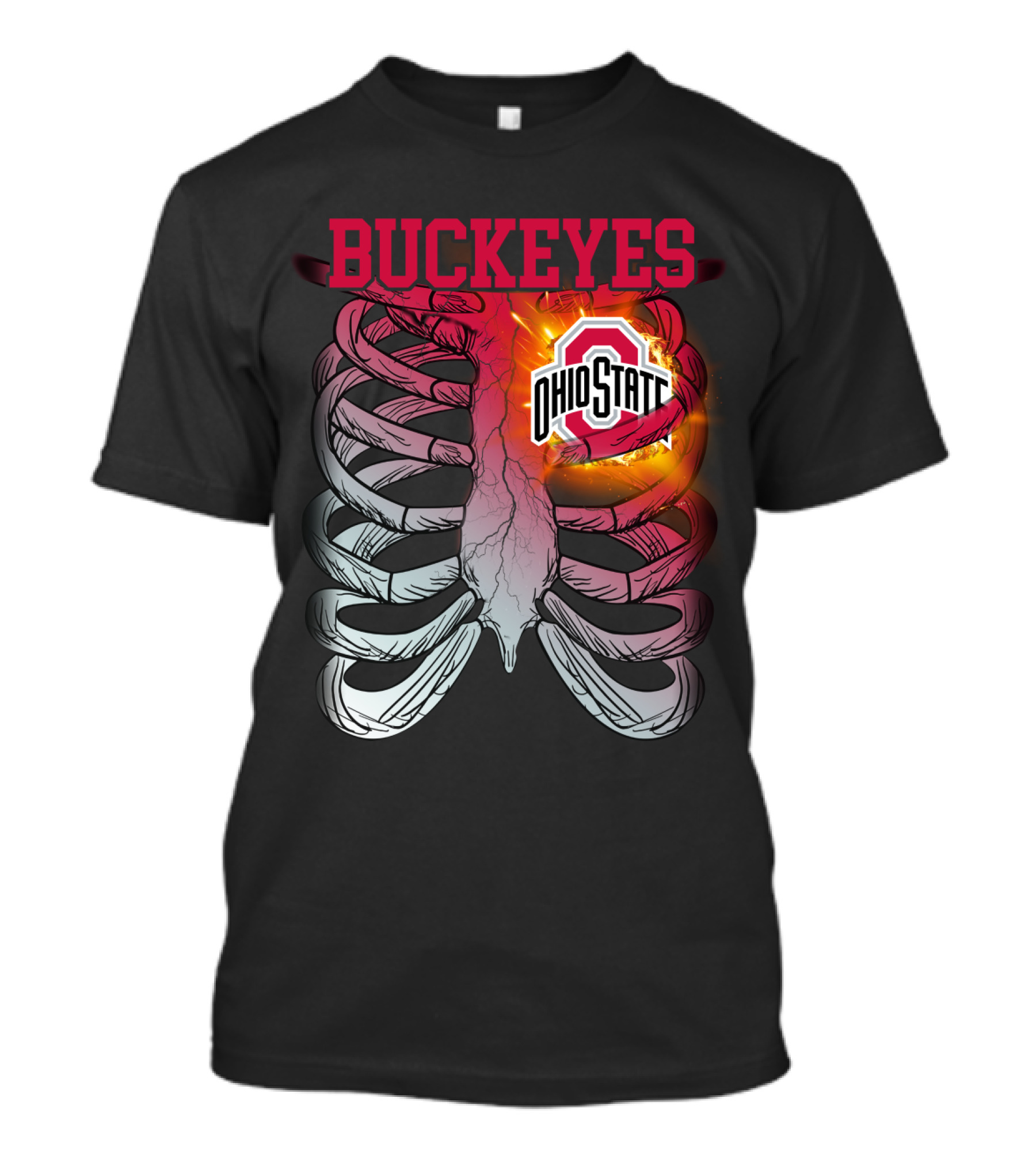Buckeyes Ohio State Logo Rib Cage T-Shirt