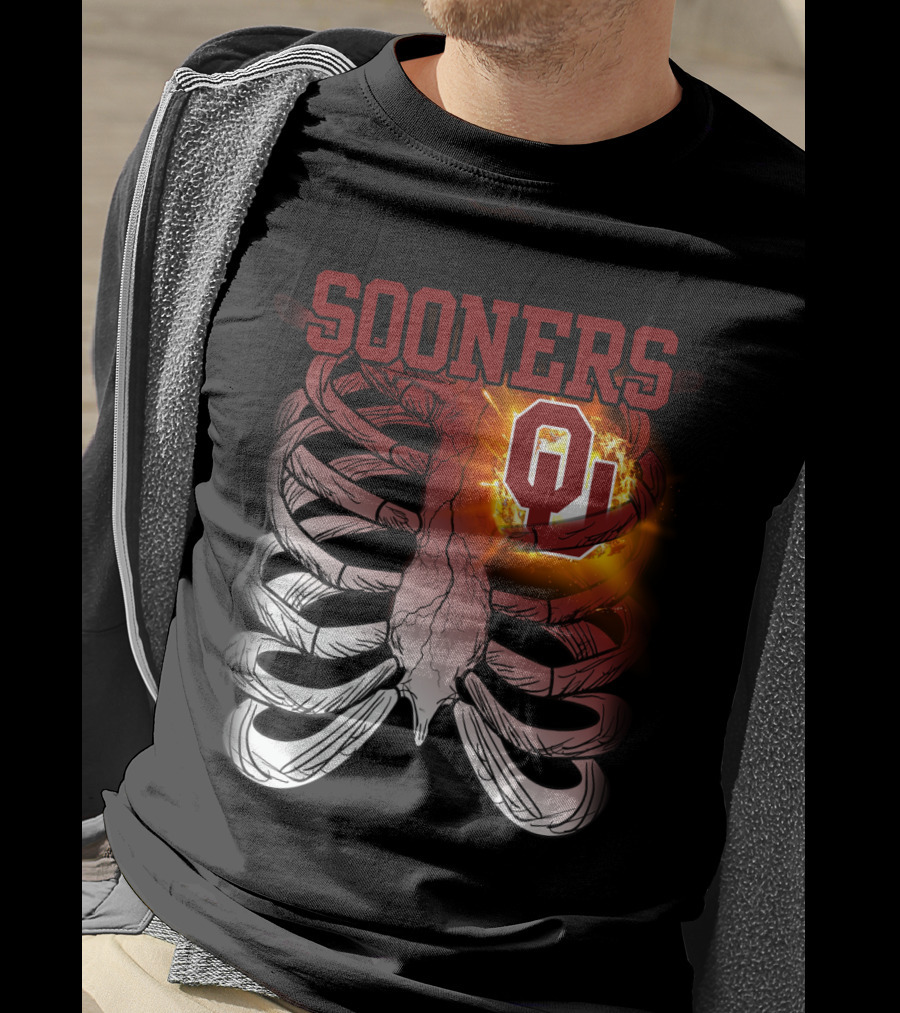 Sooners OU Ribcage Fireball T-Shirt