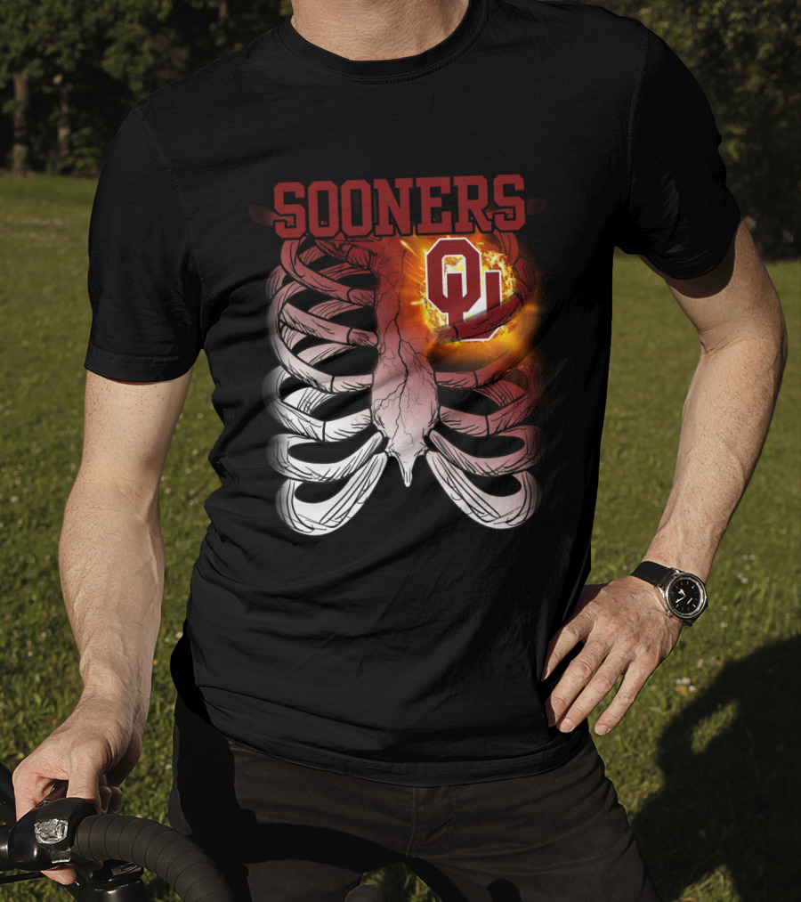 Sooners OU Ribcage Fireball T-Shirt