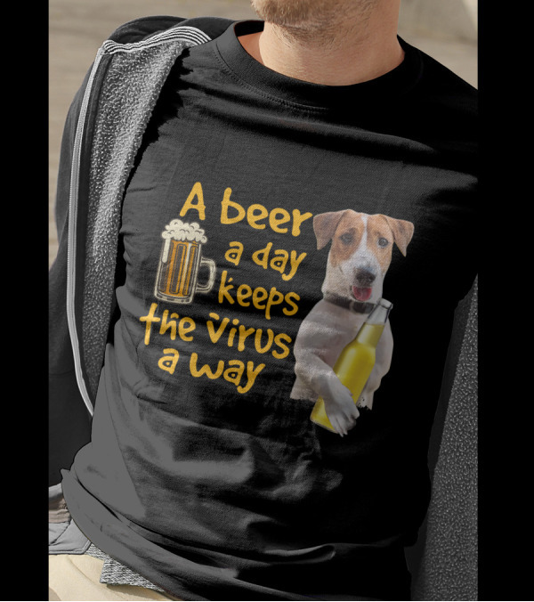 A Beer A Day Keeps The Virus Away Funny Beagle And Beer T-Shirt