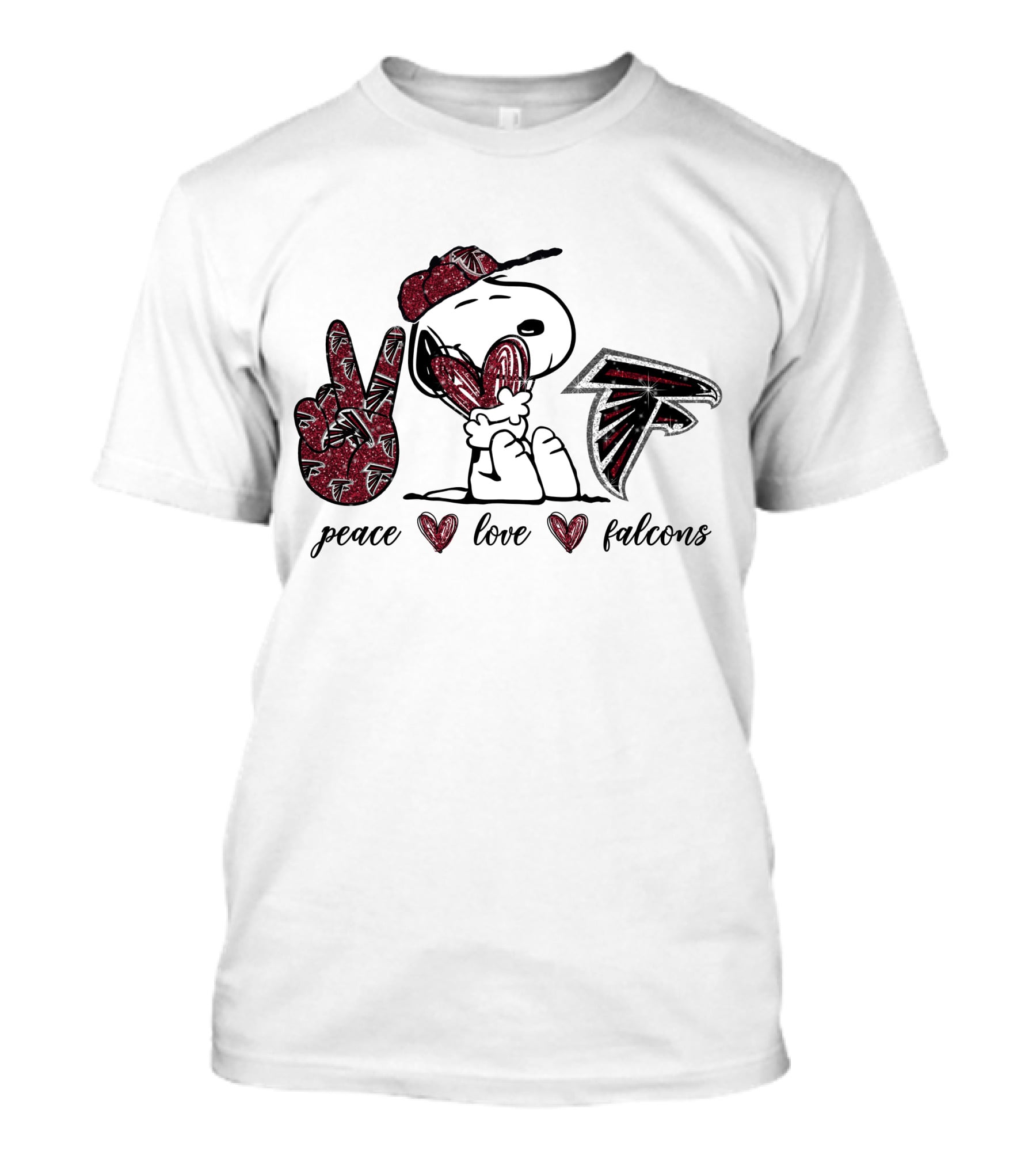 Peace Love Atlanta Falcons Snoopy T-Shirt