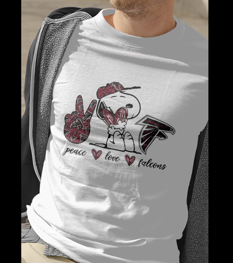 Peace Love Atlanta Falcons Snoopy T-Shirt