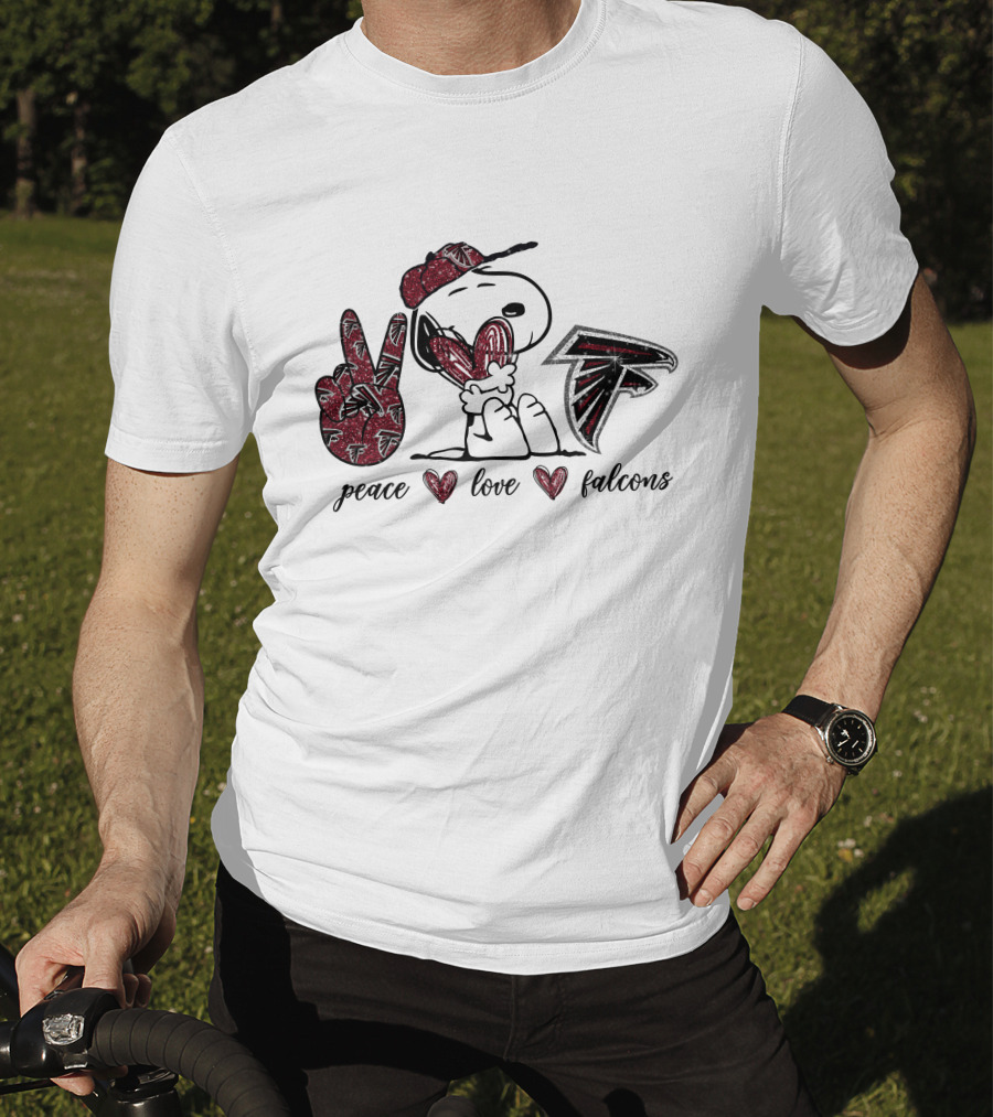 Peace Love Atlanta Falcons Snoopy T-Shirt