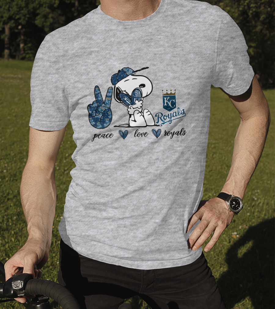 Peace Love KC Royals Snoopy T-Shirt