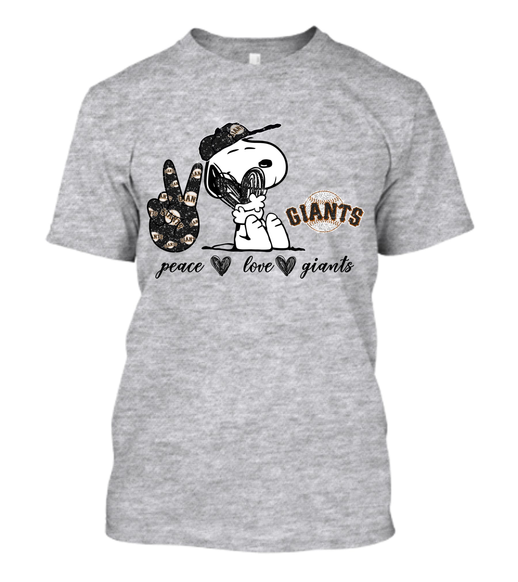 Peace Love San Francisco Giants Snoopy T-Shirt
