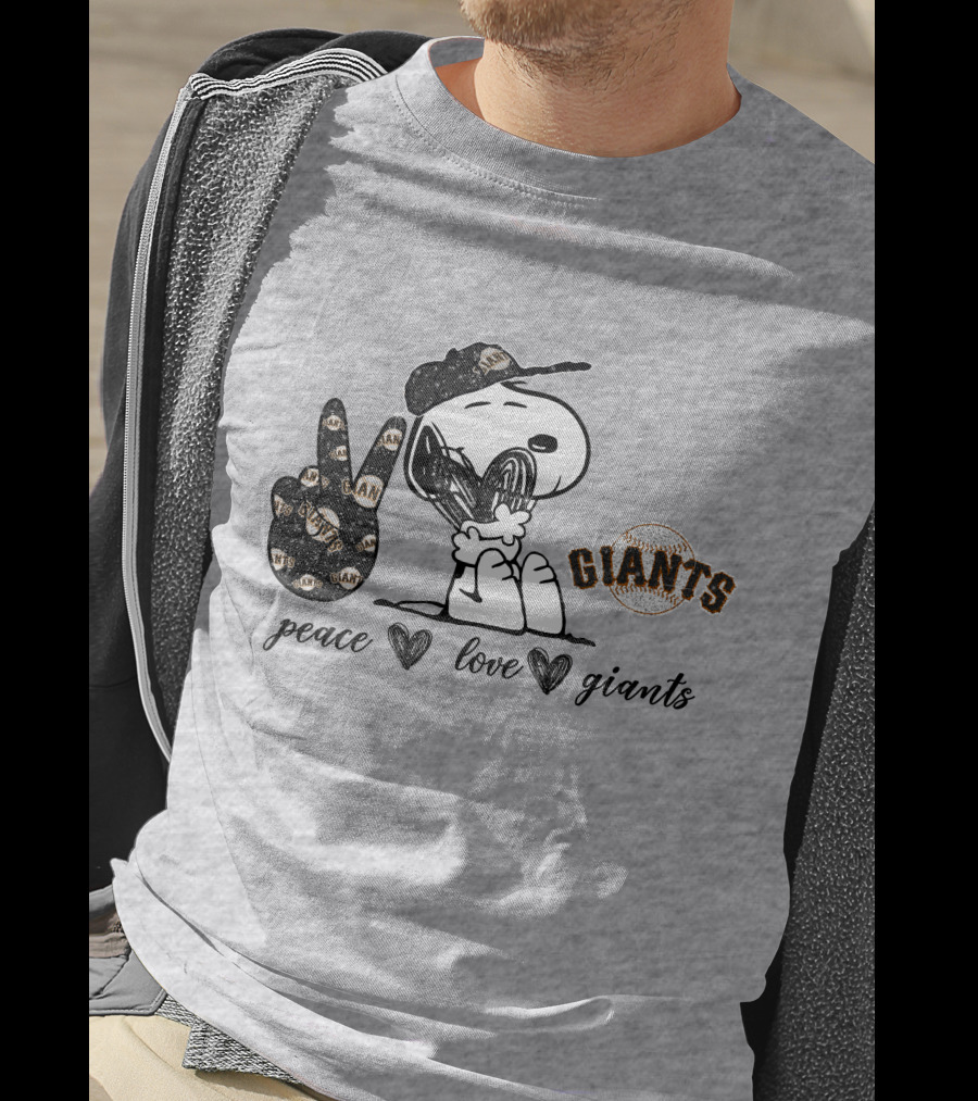 Peace Love San Francisco Giants Snoopy T-Shirt