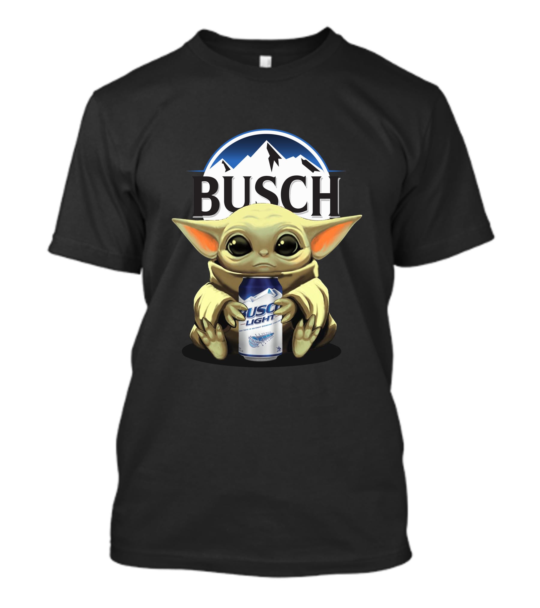 Busch Light Yoda With Beer Can Iconic Blend T-Shirt