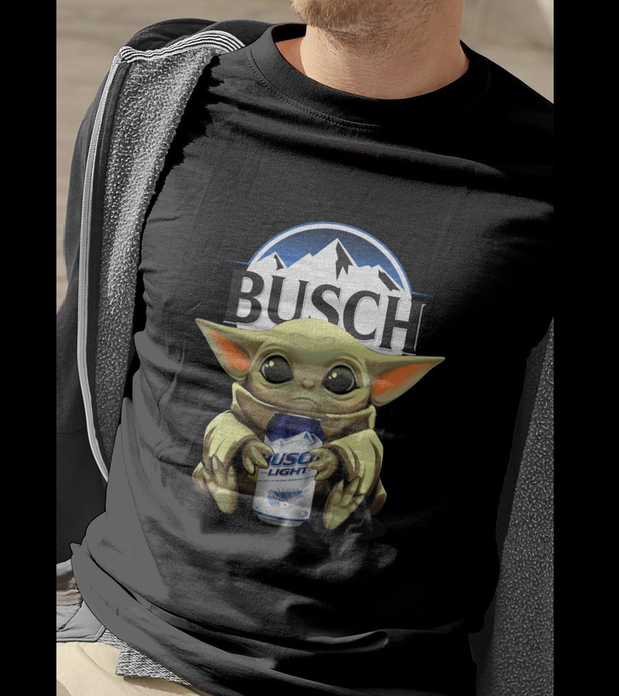 Busch Light Yoda With Beer Can Iconic Blend T-Shirt